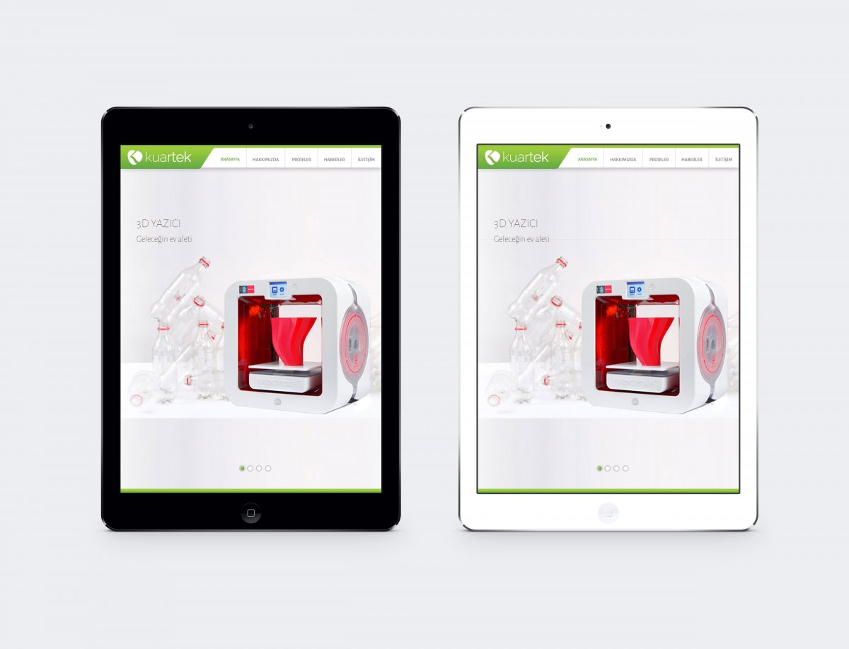 Kuartek proje tasarım web site arayüzü ve yazılımı | Vedat ŞEKER
