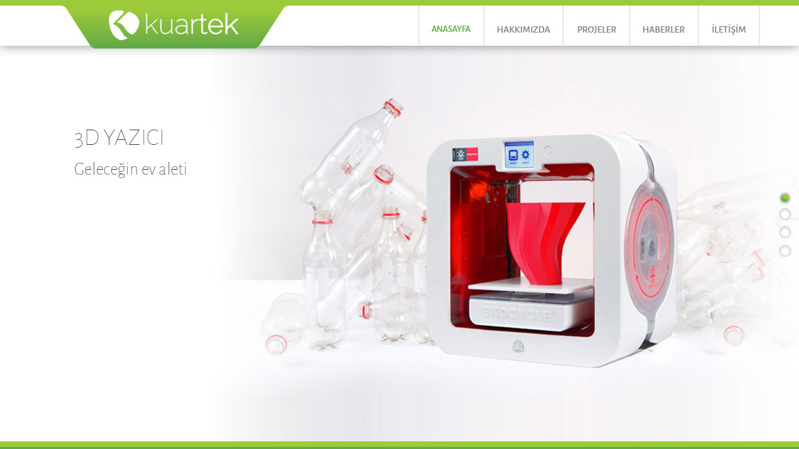 Kuartek proje tasarım web site arayüzü ve yazılımı | Vedat ŞEKER